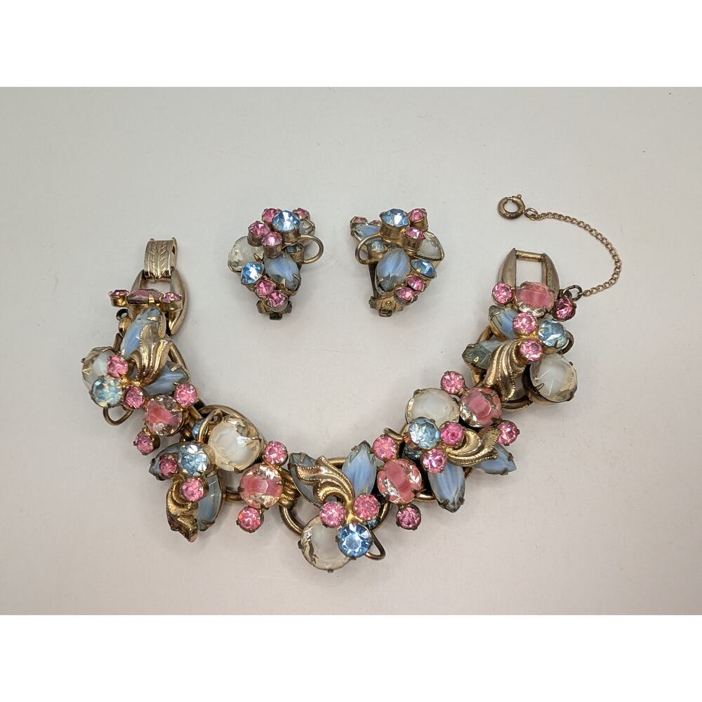 D&E JULIANA Set w/ Verified (Ref #169) 5 Link Bracelet and Unverified Earrings